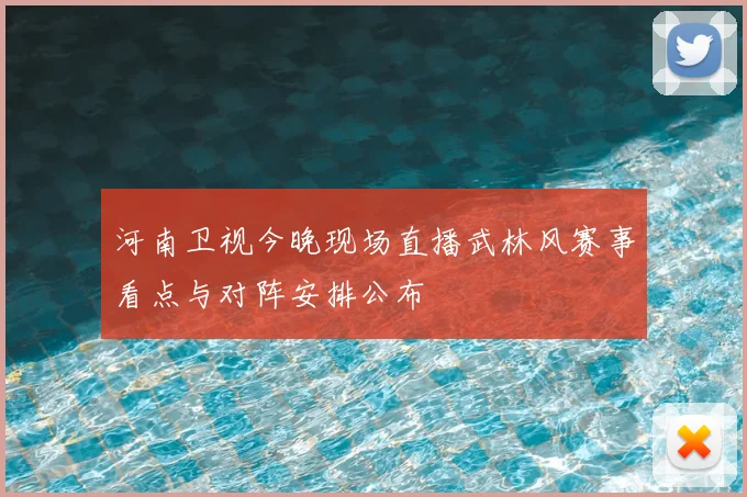 河南卫视今晚现场直播武林风赛事看点与对阵安排公布